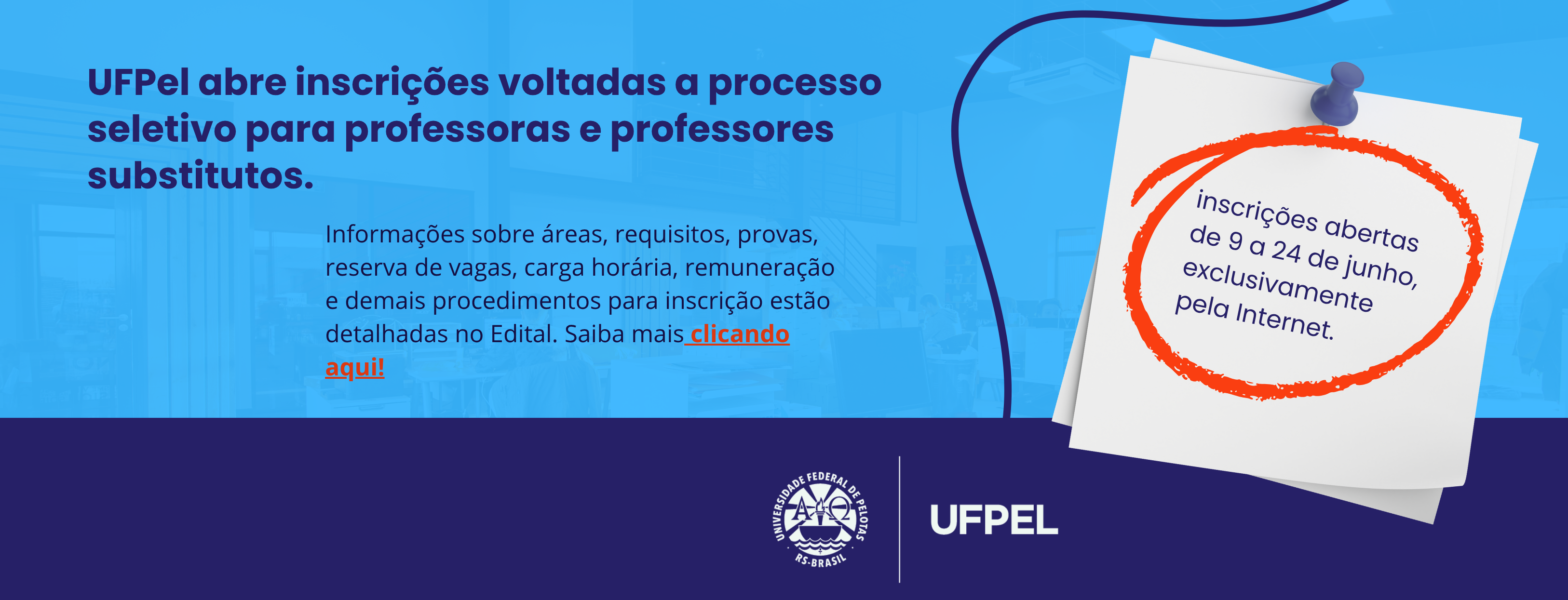 Processo Seletivo Simplificado – Professoras e professores substitutos